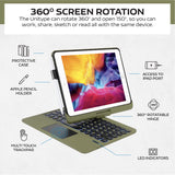 1 x RAW Customer Returns SYNCHRO case for iPad with QWERTY keyboard for 9.7 iPad 2018 6th generation - iPad 2017 5th generation - iPad Pro 9.7- iPad Air 2 1-360 rotatable keyboard with TrackPad Touchpad Apple Pencil pen holder - RRP €79.99