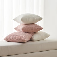 1 x RAW Customer Returns Topfinel cushion cover 40x40 Sakura pink set of 4 corduroy grainy cushion covers cushion cover decorative cushion cover sofa cushion couch cushion for sofa bedroom living room balcony children fluffy - RRP €21.99