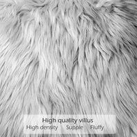 1 x RAW Customer Returns LIGICKY Faux Fur Cushion Cover Plain Plush Soft Artificial Fur Throw Pillow Case Decorative Rectangle Cushion Decorative Cushion for Sofa Bedroom Car 30 x 50 cm Grey - RRP €14.11