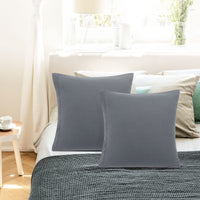 3 x Brand New PiccoCasa pillowcase 40x40, set of 2 pillowcases with zipper made of microfiber, super soft and comfortable pillowcases, dark gray - RRP €33.27