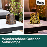 4 x Brand New Gadgy solar lantern for outdoor garden - Waterproof oriental lantern - Solar lamp for outdoor table for sustainable lighting - Solar lantern - Garden decoration outdoor - RRP €103.64