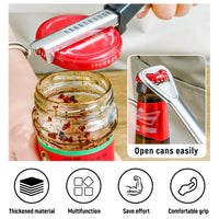 1 x Brand New CLHXWU Can Opener Manual, 2 Pack Adjustable Multifunctional Can Opener, Effortless Arthritis Jar Opener, Multifunctional Labor-Saving Can Opener Made of Stainless Steel - RRP €20.4