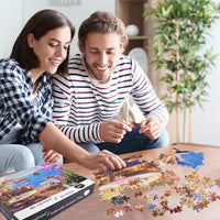 1 x RAW Customer Returns Puzzle 1000 pieces, puzzle for adults, puzzles colorful laying game, skill game for the whole family - Lakeside relaxation time adult puzzle from 14 years. - RRP €16.85