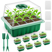 2 x Brand New Astaron 12 Pack Seed Starter Trays, Thick Seedling Starter Kits with 144 Cell Plant Starter Kit with Mini Indoor Humidity Dome Greenhouse - RRP €38.4