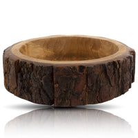 1 x RAW Customer Returns Beautiful handmade 17 cm decorative wooden snack serving bowl for dry fruits, chips, coffee table, countertop, key, bowl, tableware, kitchen, living room, home decoration, accents - RRP €17.14