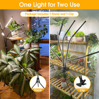 1 x RAW Customer Returns wolezek plant lamp LED full spectrum, 5 head 100 LEDs plant light with stand, growth lamp for plants with 6 12 16H timer, 3 color modes and 5 levels dimmable, grow light, indoor plants - RRP €46.99