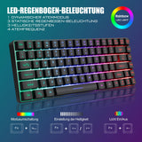 1 x RAW Customer Returns RedThunder K84 Wireless Gaming Keyboard and Mouse Set, QWERTZ DE Layout, Rechargeable Compact, Ultralight - with honeycomb construction for PC MAC PS5 Xbox Gamer - RRP €58.48