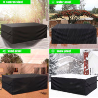 1 x RAW Customer Returns LCGOD Garden Furniture Cover Waterproof, Tarpaulin for Garden Furniture Heavy-duty 600D Oxford Fabric Windproof, Dustproof, UV-resistant, Protective Covers for Garden Furniture and Sofa, Rectangular 280x180x90cm  - RRP €57.83