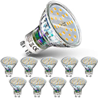 1 x RAW Customer Returns Dexnump LED GU10 Warm White 2700K 10 Pack GU10 LED Lamps 6.5W 700Lm NOT Dimmable Replacement for 65W Halogen Lamps 120 Wide Beam Angle Light Bulb GU10 Lampshade Made of Glass CE Certified - RRP €19.99