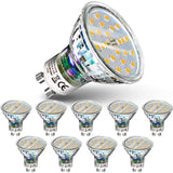 1 x RAW Customer Returns Dexnump GU10 LED warm white 2700K pack of 10 GU10 LED lamps 6.5W 700Lm NOT dimmable replacement for 65W halogen lamps 120 wide beam angle bulb GU10 lampshade made of glass CE certified - RRP €18.29