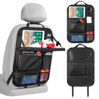 1 x RAW Customer Returns LUCMO Car Backrest Protector, Car Seat Organizer, Back Seat Organizer with Tablet Phone Storage, Waterproof Multifunctional Car Storage Bag for Children - RRP €23.99