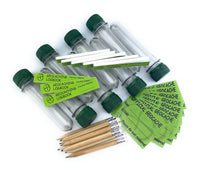 1 x RAW Customer Returns Flocoro Geocaching Hideout Set 8 Petlings clear with lid stickers logbooks and pencil - RRP €15.12