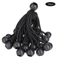 9 x Brand New Rubber ropes, 30 PCS tensioning rubbers with ball tarpaulin tensioners for posters, expander loops, tarpaulin holders, tarpaulin rubber, rubber tensioners, tent rubber black  - RRP €183.6