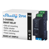 1 x RAW Customer Returns Shelly Pro 2PM WiFi, LAN Bluetooth 2-channel smart relay switch with current measurement - 25A DIN rail light switch Compatible with Alexa Google Home iOS Android app Remote control - RRP €80.83