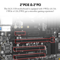 1 x RAW Customer Returns SHANGZHAOYUAN B85M PRO Mainboard LGA 1150 Micro ATX Gaming Motherboard for Intel Core i7 i5 i3 Pentium Celeron E3 2 DDR3 32GB, VGA DVI HDMI compatible, PCIe 3.0 x16, SATA 6Gb s, Gigabit LAN  - RRP €101.23