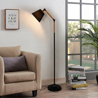 1 x RAW Customer Returns DAXGD Adjustable Indoor Floor Lamp, Industrial Floor Lamp for Living Room Bedroom E27 Max 60W, Vintage Black Metal Floor Lamp 180cm Bulb Not Included  - RRP €64.25