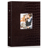 2 x Brand New Ywlake photo album 10x15 400, crocodile leather slip-in album for portrait format photos pictures green - RRP €30.38