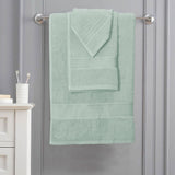 1 x RAW Customer Returns GLAMBURG Ultra Soft 6 Pack Cotton Towel Set, Includes 2 Oversized Bath Towels 70 x 140 cm, 2 Hand Towels 40 x 60 cm and 2 Washcloths 30 x 30 cm, Sea Green - RRP €25.2