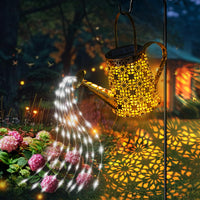 1 x RAW Customer Returns Solar watering can with fairy lights solar lamps for outdoors watering can type LED light with shepherd s hook, garden decoration solar Christmas fairy lights outside with IP67, star shower garden lights for Christmas - RRP €25.4