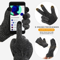 20 x Brand New Bequemer Laden Winter Warm Beanie Hat Knitted Hat Touchscreen Gloves and Long Scarf Set Ribbed Cable Knit for Men and Women - RRP €483.8