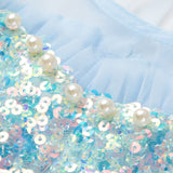 3 x Brand New JerrisApparel Princess Dress for Children Sequin Carnival Costume 150, Blue  - RRP €80.97