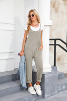 3 x Brand New Byoauo Women Jumpsuit Long Pants Rompers with Pockets Sleeveless Strap Piece Romper Gray-XXL - RRP €90.72