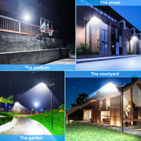 1 x Brand New Kingwen 200W solar street light LED street lamp with twilight sensor 6500K cold white solar street light with remote control 300 LEDs solar lights for outdoor waterproof IP65 - RRP €108.19