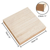 1 x RAW Customer Returns Belle Vous Natural Square Wooden Boards for Crafts 4 Pack - L15 x W15 x H2.5 cm - Empty Thick Wooden Discs for Crafts - Wooden Blanks for Engraving, Crafting, Painting Wood Pyrography - RRP €19.99