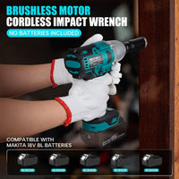 1 x RAW Customer Returns MIRTHBUY 600N.M 1 2 inch cordless impact wrench, 18V brushless impact wrench For Makita BL1830, BL1830B, BL1840, BL1840B, BL1850, BL1850B, BL1860B - RRP €70.58