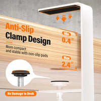 1 x RAW Customer Returns Cinati No Drilling Cable Management Tray, Upgraded Clamp Cable Management Box for Office, Home - No Damage to Desk White  - RRP €23.99