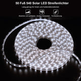 1 x RAW Customer Returns DBFAIRY 15M Solar LED Strip Outdoor, Solar LED Strip 540 LEDs IP68 Waterproof, 8 Modes Dimmable Light Strips with Remote Control, LED Tape Self-Adhesive for Home, Garden, Patio, Balcony White  - RRP €43.36