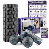 1 x RAW Customer Returns nooncrazy fascia roll set with 3D texture massage, mini fascia roll, fascia ball and duo ball, fascia set for fascia training of muscles, connective tissue and metabolism, with training posters - RRP €29.99