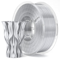 1 x RAW Customer Returns ELEGOO PLA Filament 1.75 1KG Silver, 3D Printer Filament, Dimensional Accuracy - 0.02mm, 3D Filament Spool, for Most 3D Printers - RRP €20.16