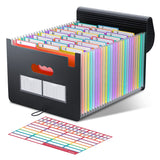 1 x RAW Customer Returns Document folder A4 26 compartments, ThinkTex sorting folder, compartment folder, colorful file organizer folder, desk organizer briefcase folder, document bag, briefcase, organizer folder with colorful labels - RRP €18.24