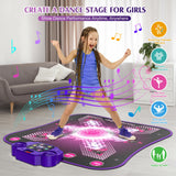 1 x RAW Customer Returns Hot Bee dance mat for children aged 3-12, gifts for girls aged 3 4 5 6 7 8 9 10 11 12, children s dance mat with 6 LED lights music Bluetooth, toys for girls aged 3-12 - RRP €59.99