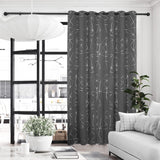 1 x RAW Customer Returns Deconovo blackout curtains for bedroom thick thermal curtain cold protection heat protection thermal curtains with eyelets darkening curtain with pattern, 245 x 140 cm height x width , diamond light grey, set of 2 - RRP €30.29