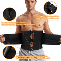 1 x RAW Customer Returns CHUMIAN Men s Abdominal Belt Slimming Adjustable Belt Neoprene Sauna Training Belt Waist Trimmer Belt Slimming for Weight Loss Black, S  - RRP €25.56