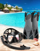 1 x RAW Customer Returns Zenoplige snorkeling set for adults with fins, anti-fog panoramic diving goggles, dry top snorkel and swimming fins, 3 in 1 snorkeling set for swimming, diving - RRP €40.33