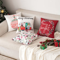 1 x Brand New MIULEE Set of 4 Christmas Cushion Covers Decorative Pillowcase Christmas Decorations Throw Pillows Sofa Cushions Couch Cushions Decorative Pillows Decoration for Living Room Bedroom 45 x 45 cm Red - RRP €19.31