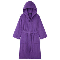 1 x RAW Customer Returns CityComfort Women s Terry Cloth Bathrobe with Hood, Cotton Sauna Bathrobe for Women, Dressing Gown for Women and Teenagers S - XL - Gifts for Women Purple, S  - RRP €21.0