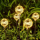 1 x RAW Customer Returns SALCAR LED solar lights garden decoration, 2 pieces solar plug garden lights outdoor waterproof, 8 modes solar glass ball garden lights, garden plug solar lamps for garden lawn terrace decoration, warm white - RRP €18.99