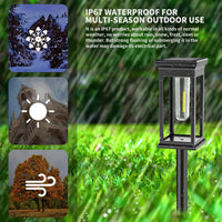 1 x RAW Customer Returns Amzxart Solar Lights for Outdoor Garden, 8 Pack Solar Garden Lights, IP65 Waterproof Solar Lights Garden, Auto On Off Solar Lights for the Garden, Walkway Dark Night Lighting - RRP €49.99