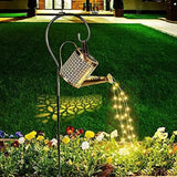 1 x RAW Customer Returns Solar watering can light with fairy lights, outdoor solar LED light for outdoor use, fairy lights for hanging, waterproof, decorative shower lights for garden table, patio, walkway copper coins  - RRP €20.0