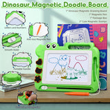 1 x RAW Customer Returns Dinosaur Painting Board Magic Board Children s Games from 2 3 4 5 Years Gift Girls Boys Colorful Magnetic Drawing Board Educational Toy from 2-7 Years Magnetic Board Travel Size Children s Toy Green  - RRP €14.99