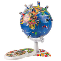 1 x RAW Customer Returns TOPGLOBE 26 cm world globe. My World Graphic Display Safety Suction Pins Pin Cards Detachable Graphic Supports - RRP €39.99