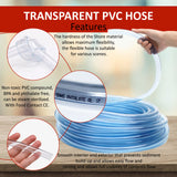 1 x RAW Customer Returns PVC hose transparent PVC hose 6mm hose 10mm inner diameter PVC hose aquarium hose Aerator hose for ponds and aquariums PVC hose crystal clear 13mmx10mm - RRP €11.55