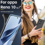 1 x RAW Customer Returns for Oppo Reno 10 Reno 10 Pro 5G Case, 1 Piece Tempered Glass Screen Protector Silicone Cell Phone Case, Shockproof Protective Case, Black - RRP €21.6