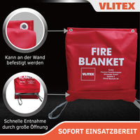 1 x RAW Customer Returns VLITEX fire containment ceiling 2.5 x 3 m for e-scooters, e-board leaf vacuums, etc. Fire blanket fire blanket For prevention and quick response in the event of a fire - RRP €197.65