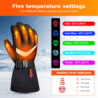 1 x RAW Customer Returns FOTFLACE Heated Gloves for Women Men Heated Gloves with 7.4 V Rechargeable Battery, 5 Adjustable Temperature Ski Gloves for Winter Skiing, Motorcycle, Hiking M  - RRP €52.43