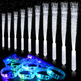 1 x RAW Customer Returns Ulikey LED glow sticks 20 pieces, fiber optic glow sticks, glowstick bracelet, luminous toy, fiber optic lamp for wedding parties concerts - RRP €21.2